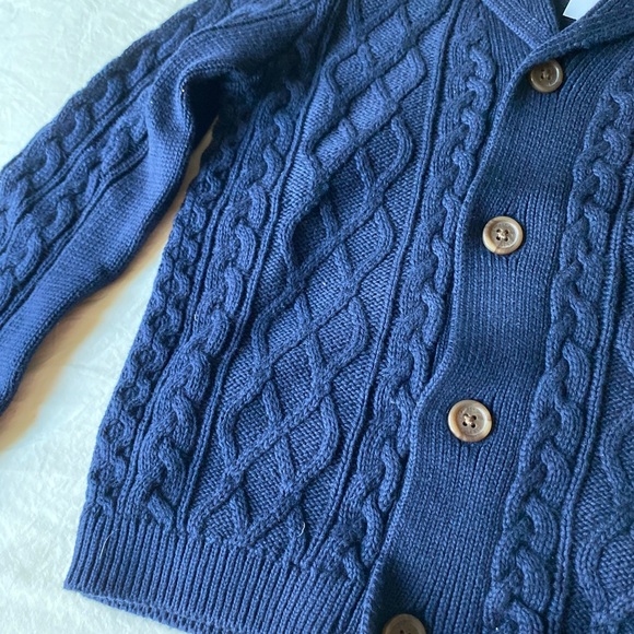 BNWT Gap Kids navy blue grandpa cardigan 6-7 child Adam Rose - Picture 2 of 3